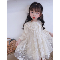  Girls princess skirt spring and autumn Western style childrens 2021 autumn new net red puffy skirt net yarn dress super fairy