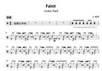 1744 Linkin Park-Mint Drum Kit Jazz Drum sheet send no drum accompaniment Send dynamic video