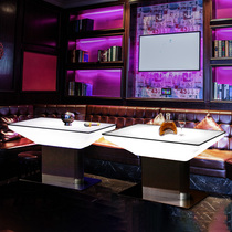 Bar table and chair KTV coffee table outdoor luminous combination clean bar box scattered table card seat music dining bar long square table