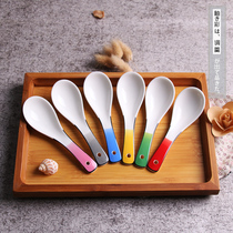 Japanese spoon ceramic 5 10 small spoons household ceramic bone china soup spoon rice spoon rice spoon spoon mixing spoon