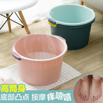 Light and luxurious foot bucket insulated washbasin home thickened over calf foot bath barrel Plastic health care theorizer small foam footbath