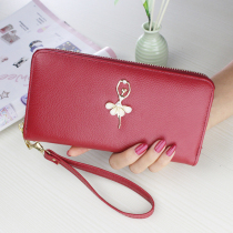 2021 spring and summer womens handbag wallet womens long simple new zipper large capacity wallet mobile phone bag