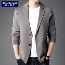 2021 autumn Paul cardigan mens knitwear Korean fashion casual sweater mens suit thin coat
