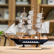 Smooth sailing sailing Mediterranean decorative boat ornaments creative boat model crafts graduation season gift small wooden boat