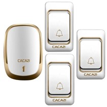 Katyas Triple Tug Doorbell Wireless Home Remote Control Wearing Wall Remote Ultra Long Distance Press Bell Electronic Callers