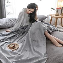 Pure cotton breathable ultra-thin summer thin cool quilt cotton gauze summer towel blanket soft and comfortable