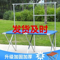 Stalls display stands stalls shelves mobile push and pull simple folding multi-functional portable push clothes