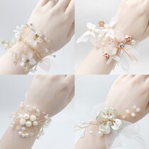 Hand-tied hand decoration wrist sister bridesmaid group wrist flower childrens hand Flower Wedding Bride hand ceremony performance