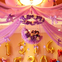Wedding supplies wedding room decoration flower veil new room living room flower ball wedding bedroom scene layout romantic creativity