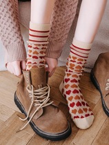 Stockings children autumn and winter calf socks cotton socks ins tide Joker high tube Korean Japanese cute pile socks