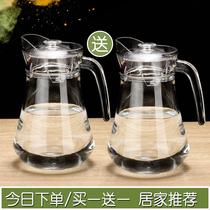 Large capacity cold kettle glass high temperature hot water bottle juice cold kettle beverage pot ktv beer tie pot