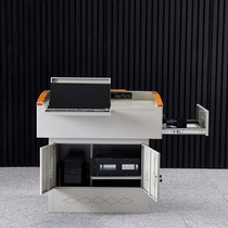 School multimedia podium steel multifunctional podium lecturing audio-video center console classroom teacher podium table direct sales