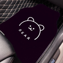 Car floor mat protection mat car single piece cute rear seat can be cut inside the car anti-dirty waterproof easy to clean female