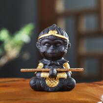 Tea pet ornaments discoloration pet boutique can raise purple sand monkey tea set accessories tea decoration color