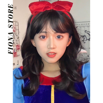 Kang Yaya same wig big wavy hair full head cover natural and realistic Korean fake hair air bangs