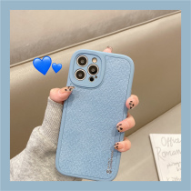 Apply Apple 12promax mobile phone shell iphone 13 pure color woven textured 11 mesh red new 13pro personality creative 12pro ultra-fire male and female exploits Apple 13 high