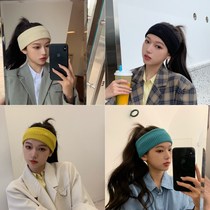 Solid color Joker Knitted Hair Hoop Candy Color Letters Leisure Sports Wool Hairband Korean Color Headband Hair Decoration Women