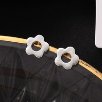  S925 silver needle Korean temperament small fresh flower earrings ins wind simple girl small metal earrings B189