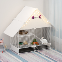 Rabbit Cage Home Interior Special-free Dung Double Bunny Rabbit Nest Anti-Spray Urine Pet Villa New Breeding Cage