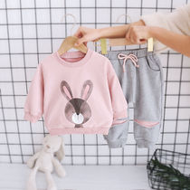  Female baby spring suit 1-2-3 years old baby outer wear small childrens spring and autumn childrens clothing Western style 5 net red clothes girls