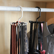 Multifunction rotary tie frame jk collar tie frame small objects wardrobe strap silk towels hook to contain theorist belt shelving