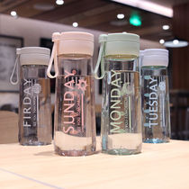 Creative simple plastic cup outdoor sports portable water Cup male and female students large capacity water bottle couple casual Cup