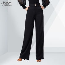 Latin Dance Pants Lady High-end Pocket Dance Pants National Mark Dancing Long Pants New Ballroom Morden Dance Pants