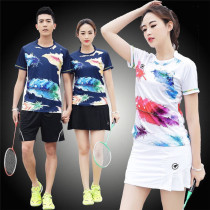 Badminton suit summer mens and womens short sleeve quick-drying sportswear table tennis Jersey team uniform
