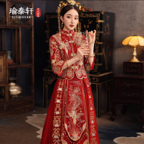 Xiuhe clothing 2021 New Wedding Bride summer toast clothing large size wedding dress Chinese wedding dress thin dragon and phoenix gown