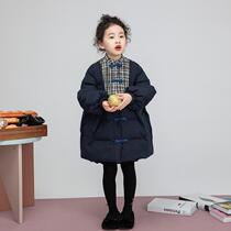 Girls cotton-padded jacket coat 2021 new bread clothing for children Korean version of winter foreign style thickened children's cotton-padded clothes tide