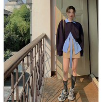 Spring Clothing 2022 New Womens Superior Sense Little Scents Wind Nets Red Fried Street Sweatshirt Fashion Minus two suit one-piece dress