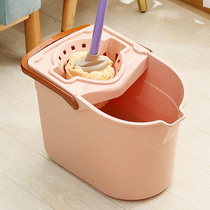 Hand pressure belt pulley thickened wash mop bucket squeeze bucket mop press dry bucket household plastic mop bucket screw water single bucket