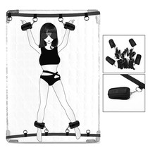 Under Bed Strap BDSM Bondage Ankle Cuffs Kit Slave Restraint