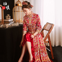 Xiuhe clothing bride 2021 New Chinese dragon and phoenix gown female slim slim wedding dress hot diamond senior wedding dress