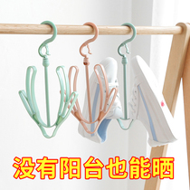 Sun shoe rack balcony hanging shoe rack drying rack multi-function drying shoe sock clip adhesive hook windproof dormitory artifact