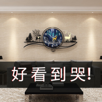 2022 new net red light luxury clock wall clock living room creative fashion home modern minimalist restaurant decoration clock