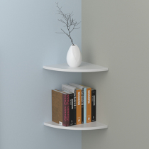Punch-free corner rack bedroom decoration partition wall hanging wall triangular bookshelf Wall fan-shaped wall storage rack