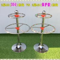Customizable round handkerchief floor-standing stainless steel kindergarten towel rack mobile multifunctional shower room