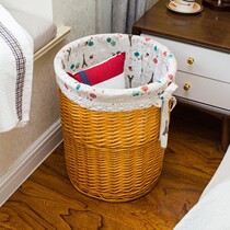 Hot Pot restaurant dirty clothes storage basket cloth art with lid rattan dirty clothes basket bamboo woven dirty clothes basket covered Home Hotel