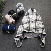 Export to Japan multi-purpose blanket lunch break blanket shawl warm heating plus velvet blanket padded for men and women