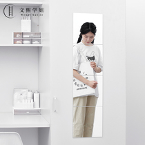 Modern minimalist Dormitory Trial Dressing Mirror Cabinet Mirror Dresser home Bedroom glued Full body mirror Composition hanging wall wall-hanging