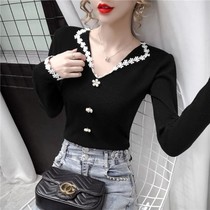 Candy color sweater women 2020 Autumn new long sleeve slim stretch students Foreign style wear base shirt sweater