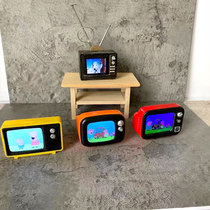 Retro mini TV can look at childrens toys Wawa house scene Little ten thousand shake-up real cooking world microcoveted nostalgia