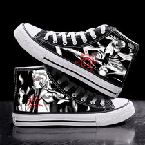 Naruto joint shoes high canvas shoes spring and autumn summer breathable casual men luminous student board shoes tide