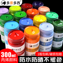 Doxodo acrylic painting pigment 300ml large capacity beginner painted wall painting textile ceramic stone painting diy shoes big bottle painting graffiti hand painted paint set wood painting paint