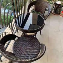 Simple balcony small tea table for home small family type tea table living room vines with small tea table table and chairs combined glass round
