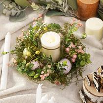 Amazon Home Natural Plant Nordic Resurrected Egg Creative Glass Cup Candleholder Furniture Adornment