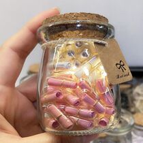Drifting bottle quicksand bottle love letter romantic confession wish Valentines Day birthday heart-warming gift star piece