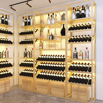 Wine cabinet Winery commercial wine rack Restaurant creative liquor rack Bar custom wrought iron wine wine display rack