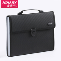 Jintrie KF412TL DC3028 A4 knitting pattern classification Folder 13 layers organ bag information storage bag